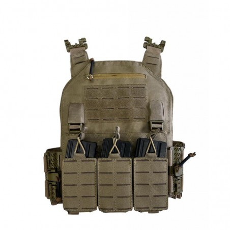 Gilet Porte-Plaques Orion Tactical Alpha Tan avec Porte-Chageurs 5.56 01